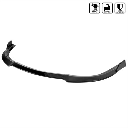 Spec-D Tuning FRONT BUMPER LIP GLOSSY BLACK FITS ALL MODELS LPF-30017GB-PQ